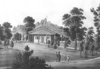 Dom Ogrodnika (Obok Pałacu). Karpniki (niem. Fischbach) 1825 rok.