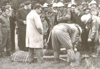 Ćwiczenia Obrony Cywilnej DZPLn "Orzeł", Mysłakowice. ok 1970 ok