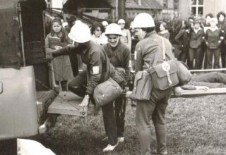 Ćwiczenia Obrony Cywilnej DZPLn "Orzeł", Mysłakowice. ok 1970 ok