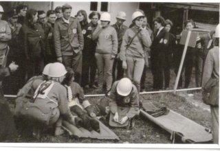 Ćwiczenia Obrony Cywilnej DZPLn "Orzeł", Mysłakowice. ok 1970 ok