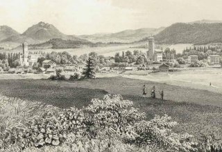 Grafika ok 1850 rok. Mysłakowice (niem. Zillerthal-Erdmannsdorf, Erdmannsdorf)