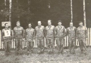 Szkolenie z Obrony Cywilnej. Foto z archiwum DZPLn "Orzeł" Mysłakowice. Lata 60-te