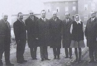 1965 rok. Mysłakowice. Kierownictwo DZPLn "Orzeł" i Gminy. 
