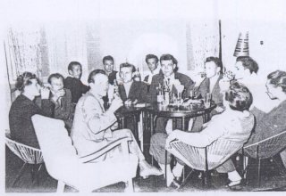 Mysłakowice 1965 rok. Pracownicy DZPLn "Orzeł" na zabawie. 