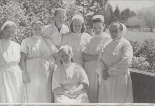 Pracownicy żłobka w Mysłakowicach. 1958 rok