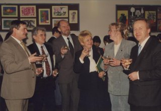 Od lewej J. Cyrek, St. Stefański, B.Kurylczyk, W. Kasprowicz,  &oacute;wczesny W&oacute;jt Gminy E. Zakrzewska i E. Kleśta