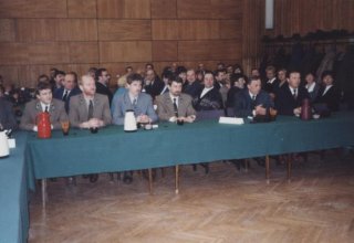 Uroczysta, wsp&oacute;lna sesja Radnych z Mysłakowic i partnerskiej Gminy Iława. 1999 rok