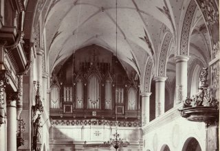 Landeshut, Kreis Landeshut (Kamienna G&oacute;ra), Parafialny kości&oacute;ł katolicki - wnętrze. 1930 rok