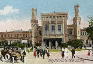 Breslau, Wrocław. Dworzec Gł&oacute;wny (Hauptbahnhof) - widok od frontu. Początek XX wieku.