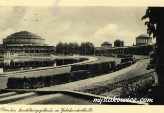 Breslau, Wrocław. Hala Stulecia (Jahrhunderthalle), tereny wystawowe. 1935 rok