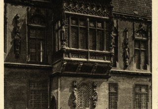 Breslau. Wrocław, Rynek &ndash; fragment ratusza od strony południowej (wykusz środkowy) ok 1930 rok.