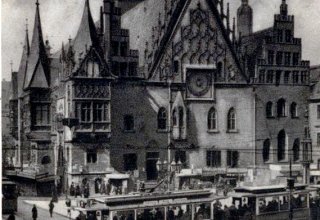 Breslau. Wrocław 1930 rok. Ratusz - widok zewnętrzny