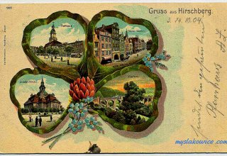 Jelenia G&oacute;ra (niem. Hirschberg, cz. Jelen&iacute; Hora, dawniej Hir&scaron;berk, Horn&scaron;perk) początek XX wieku.