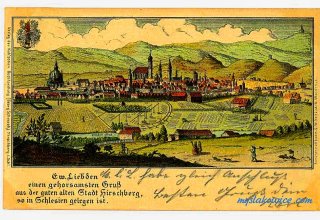 Jelenia G&oacute;ra (niem. Hirschberg, cz. Jelen&iacute; Hora, dawniej Hir&scaron;berk, Horn&scaron;perk) początek XX wieku.
