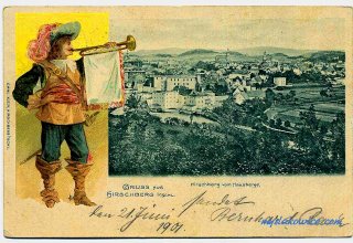 Jelenia G&oacute;ra (niem. Hirschberg, cz. Jelen&iacute; Hora, dawniej Hir&scaron;berk, Horn&scaron;perk) początek XX wieku.