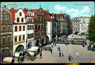 Jelenia G&oacute;ra (niem. Hirschberg, cz. Jelen&iacute; Hora, dawniej Hir&scaron;berk, Horn&scaron;perk) początek XX wieku.