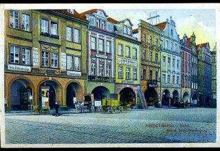 Jelenia G&oacute;ra (niem. Hirschberg, cz. Jelen&iacute; Hora, dawniej Hir&scaron;berk, Horn&scaron;perk) początek XX wieku.