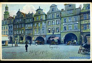 Jelenia G&oacute;ra (niem. Hirschberg, cz. Jelen&iacute; Hora, dawniej Hir&scaron;berk, Horn&scaron;perk) początek XX wieku.
