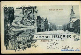 Jelenia G&oacute;ra (niem. Hirschberg, cz. Jelen&iacute; Hora, dawniej Hir&scaron;berk, Horn&scaron;perk) początek XX wieku.