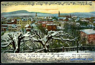 Jelenia G&oacute;ra (niem. Hirschberg, cz. Jelen&iacute; Hora, dawniej Hir&scaron;berk, Horn&scaron;perk) początek XX wieku.