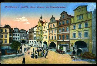 Jelenia G&oacute;ra (niem. Hirschberg, cz. Jelen&iacute; Hora, dawniej Hir&scaron;berk, Horn&scaron;perk) początek XX wieku.