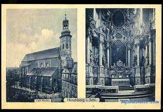 Jelenia G&oacute;ra (niem. Hirschberg, cz. Jelen&iacute; Hora, dawniej Hir&scaron;berk, Horn&scaron;perk) początek XX wieku.