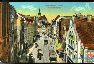 Jelenia G&oacute;ra (niem. Hirschberg, cz. Jelen&iacute; Hora, dawniej Hir&scaron;berk, Horn&scaron;perk) początek XX wieku.