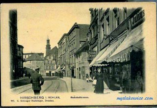 Jelenia G&oacute;ra (niem. Hirschberg, cz. Jelen&iacute; Hora, dawniej Hir&scaron;berk, Horn&scaron;perk) początek XX wieku.