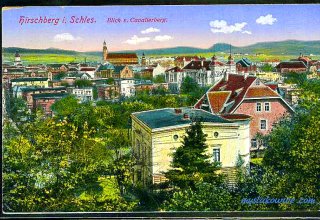Jelenia G&oacute;ra (niem. Hirschberg, cz. Jelen&iacute; Hora, dawniej Hir&scaron;berk, Horn&scaron;perk) początek XX wieku.