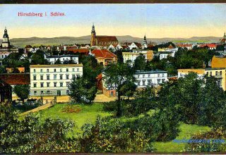 Jelenia G&oacute;ra (niem. Hirschberg, cz. Jelen&iacute; Hora, dawniej Hir&scaron;berk, Horn&scaron;perk) początek XX wieku.