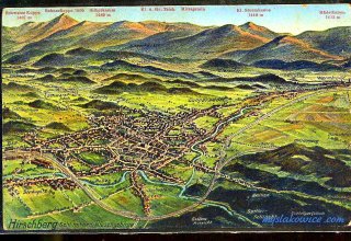 Jelenia G&oacute;ra (niem. Hirschberg, cz. Jelen&iacute; Hora, dawniej Hir&scaron;berk, Horn&scaron;perk) początek XX wieku.