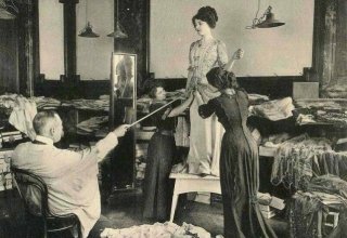 Casting na nową modelkę w paryskim domu mody, 1910