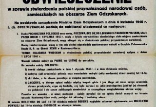 Ulotka z 1946 roku