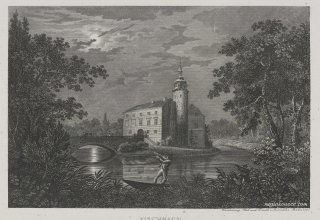 Karpniki (niem. Fischbach) 1841 rok. Rytownik: Friedrich Rossm&auml;ssler (1775-1858