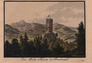 Bukowiec (niem. Buchwald, czes. Bukovn&iacute;k). 1820 rok. Autor Friedrich August Tittel, (1782-1836).