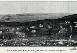 Michałowice (niem. Kiesewald) &ndash; część Piechowic, powstała jako wieś w połowie XVII wieku. Panorama 1905 rok.