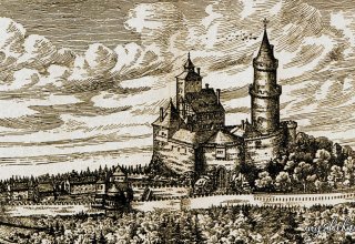 Wleń (woj. dolnośląskie). Litografia z 1646 roku.