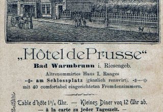 1896 rok. Ulotka reklamująca Hotel w Cieplicach.