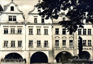 Jelenia G&oacute;ra (niem. Hirschberg im Riesengebirge, cz. Jelen&iacute; Hora, dawniej Hir&scaron;berk). ok 1935-1945 rok.