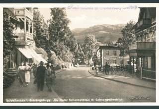 Ciekawa poczt&oacute;wka ze Szklarskiej Poręby (niem. Schreiberhau), (woj. dolnośląskie, pow. Karkonoski, gm. Szklarska Poręba).