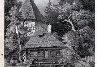 1853 rok. Kaplica Tr&oacute;jcy Świętej z dawną kalwarią (Duszniki-Zdr&oacute;j)