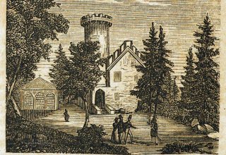 Zamek Księcia Henryka. Stanisz&oacute;w. ok 1850 rok.