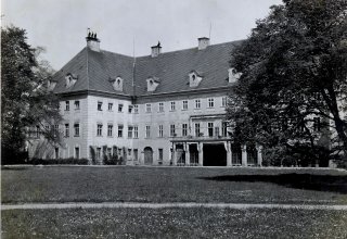 Cieplice Śląskie-Zdr&oacute;j, pałac Schaffgotsch&oacute;w, elewacja od strony ogrodu. Ok 1910 rok