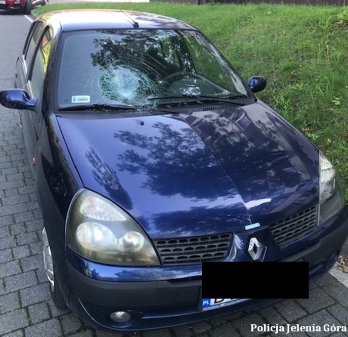 Kobieta rzucała kamieniami i uszkodziła szyby w co najmniej 2 pojazdach, zniszczyła drzwi - została zatrzymana