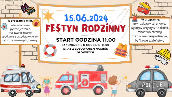 Festyn Rodzinny organizowany przez Przedszkole w Mysłakowicach 15 czerwca od 11.00 do 15.00