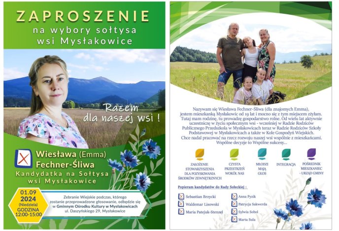 Kandydat na Sołtysa Mysłakowic Emma (Wiesława) Fechner-Śliwa: W Mysłakowicach mam wiele do zrobienia 